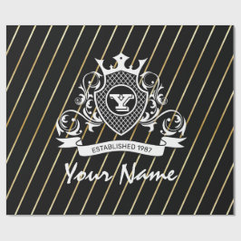 エレゲナットホワイトモナグラムファッションドラッピング紙 ラッピングペーパー