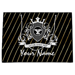 エレゲナットホワイトモナグラムファッションド抱き枕 ラージペーパーバッグ