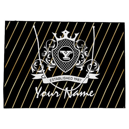 エレゲナットホワイトモナグラムファッションド抱き枕 ラージペーパーバッグ (裏面)