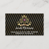 エレゲナト金ゴールドモナファッションドグラム名刺 名刺 (裏面)