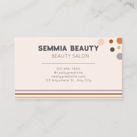 エレゲントシックな紫色のロングヘアガールヘアスタイリスト 名刺 (裏面)