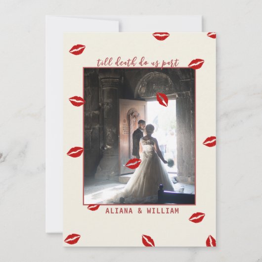 エレゲントハはっきりしたロウィーンゴシック結婚式招待状 招待状 (裏面)