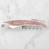 エレジェントピンクグリッターモノグラムブリデスメイド ソムリエナイフ (正面)