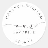 エレスミア お気に入りのギフト クラシック ラウンド ステッカー (正面)