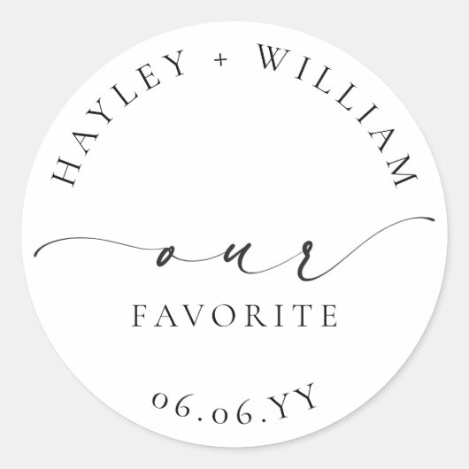 エレスミア お気に入りのギフト クラシック ラウンド ステッカー (正面)