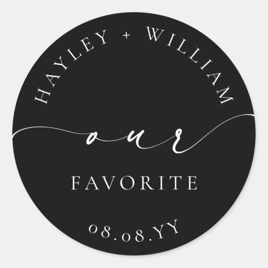 エレスミア ブラック 私たちの推し ラウンドシール (正面)