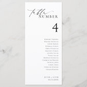 エレスミア ミニマル テーブル ナンバー ゲスト名入り メニュー (正面)