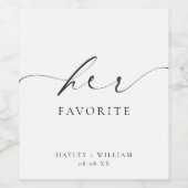 エレスミア 彼女のお気に入りの贈り物 ワインラベル (シングルラベル)