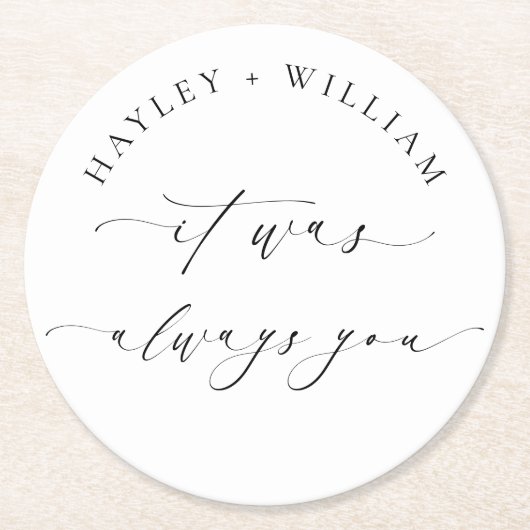 エレスミヤいつもお前の結婚ものだ ラウンドペーパーコースター (正面)