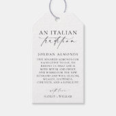 エレスメアと伝統イタリアンがアーモンドを守った ギフトタグ (正面)