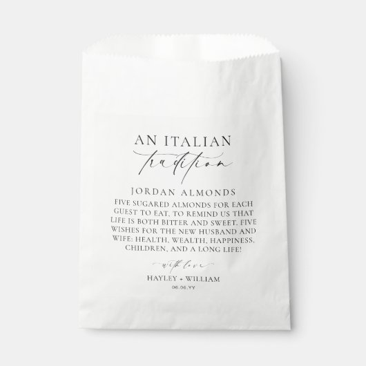 エレスメアと伝統イタリアンがアーモンドを守った フェイバーバッグ (正面)