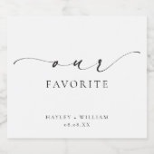 エレスメアのお気に入りの好意 リキュールボトルラベル (シングルラベル)