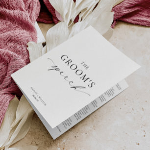 エレスメアの花婿の結婚式のスピーチ カード
