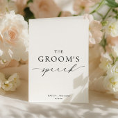 エレスメアの花婿の結婚式のスピーチ カード