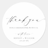 エレスメアサンキューユー結婚式の引き出物 ラウンドシール (正面)