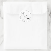 エレスメアモノグラム結婚式の引き出物 ラウンドシール (バッグ)