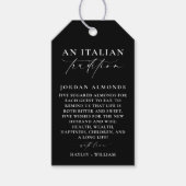 エレスメア黒の伝統イタリアンサゲレッドのアーモンド ギフトタグ (正面)