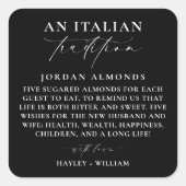 エレスメア黒の伝統イタリアンサゲレッドのアーモンド スクエアシール (正面)