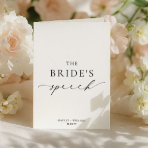 エレスメア 花嫁の結婚式のスピーチ カード