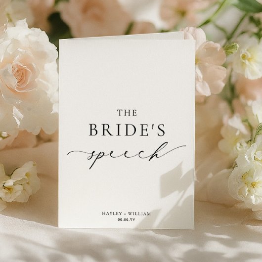 エレスメア 花嫁の結婚式のスピーチ カード