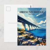 エレスンド大橋 スウェーデン ポストカード (正面/裏面)