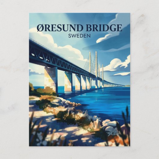 エレスンド大橋 スウェーデン ポストカード (正面)