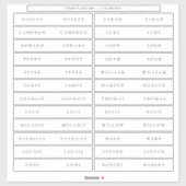 エレズミヤ座席表ストローフラッグドリンクラベル シール (シート)