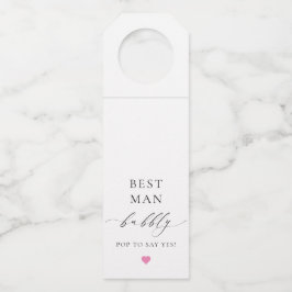 エレズミヤ花婿介添人バブリーボトルハンガーラベル ボトルネックタグ