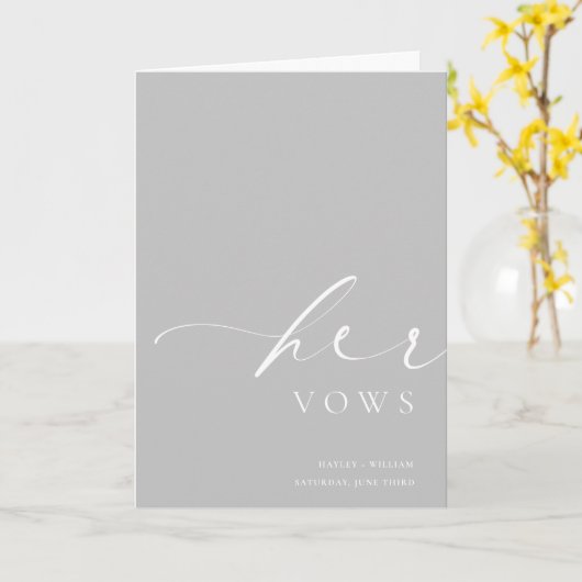 エレズミヤ・グレイ彼女の結婚誓いのカード カード (黄色い花)