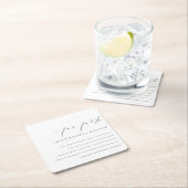 エレズメ結婚アのおもしろい事実 スクエアペーパーコースター (インサイチュ)