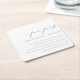 エレズメ結婚アのおもしろい事実 スクエアペーパーコースター