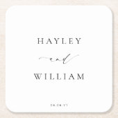 エレズメ結婚アの名前 スクエアペーパーコースター (正面)