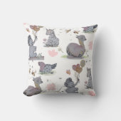 "エレゾウ&ポルカヘン"ボガンフース毛布 クッション (正面)