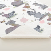 "エレゾウ&ポルカヘン"ボガンフース毛布 シェルパブランケット (3/4)