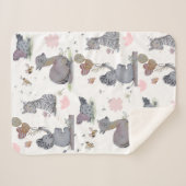 "エレゾウ&ポルカヘン"ボガンフース毛布 シェルパブランケット (正面(横))