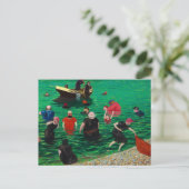 エレットでの入浴， 1899 by Felix Vallotton ポストカード (スタンド正面)