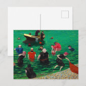 エレットでの入浴， 1899 by Felix Vallotton ポストカード (正面/裏面)