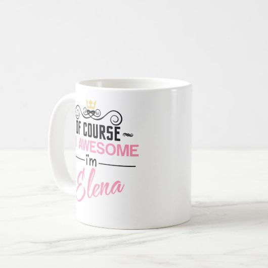 エレナもちろん私の名素晴らし前だ コーヒーマグカップ (正面左)