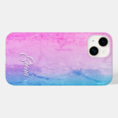 エレナ名テンプレート、色フェミニンピンク大理石 Case-Mate iPhoneケース (裏面 (横))