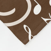 エレナ名パーソナライズされた楽音茶色 フリースブランケット (角)