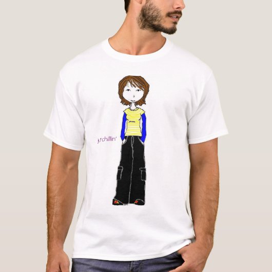エレノアが付いているちょうどchillin tシャツ (正面)