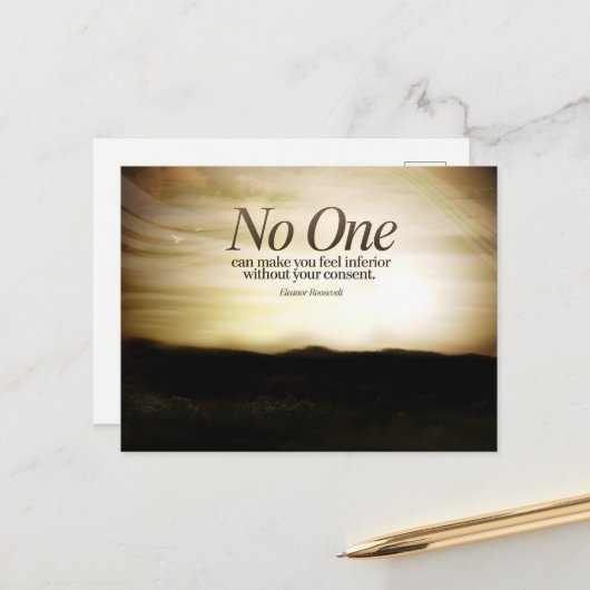 エレノア感動的ルーズベルト引用文"なし" ポストカード (正面/裏面インサイチュ)