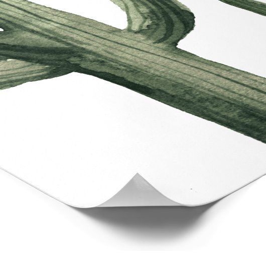 エレノア – ボヘミアンウォーターカラーサボテン歓迎サイン ポスター (角)