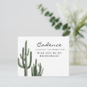 エレノア – ボヘミアンウォーターカラーサボテン砂漠 招待状 (スタンド正面)