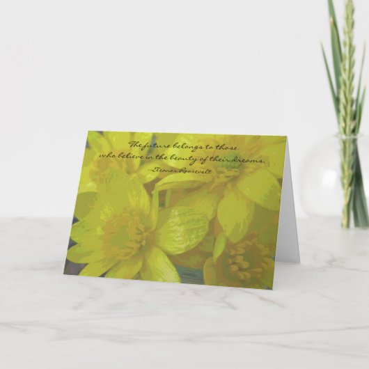 エレノア・ルーズベルトの夢の引用文の卒業カード カード (正面)