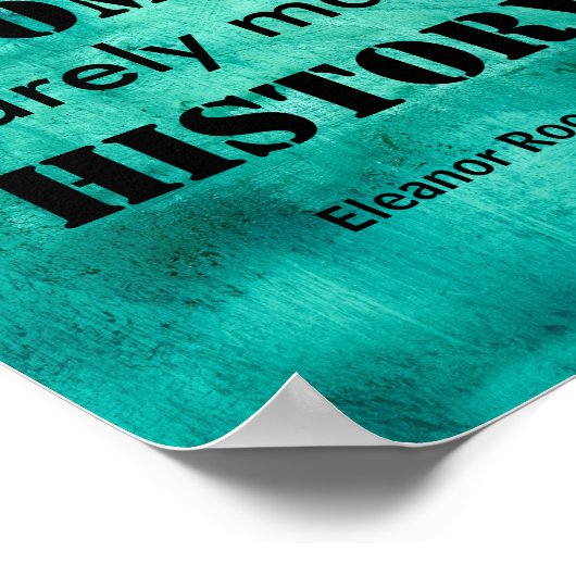 エレノア・ルーズベルトの女性に関するポスター引用文 ポスター (角)