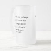 エレノア・ルーズベルトの引用文6a フロストグラスビールジョッキ (正面左)