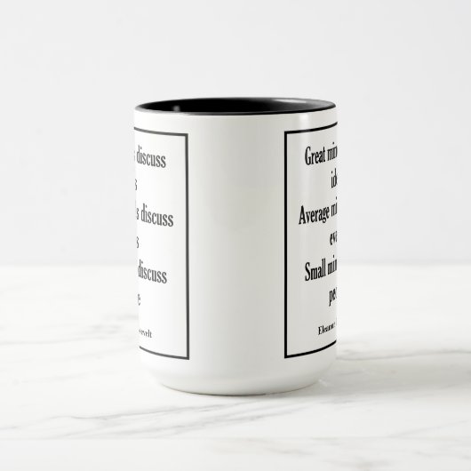 エレノア・ルーズベルトの引用文|のすばらしい心 マグカップ (中央)