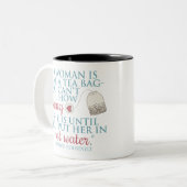 エレノア・ルーズベルトの引用文 ツートーンマグカップ (正面左)