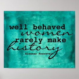 エレノア・ルーズベルト引用文の女性用ポスター ポスター